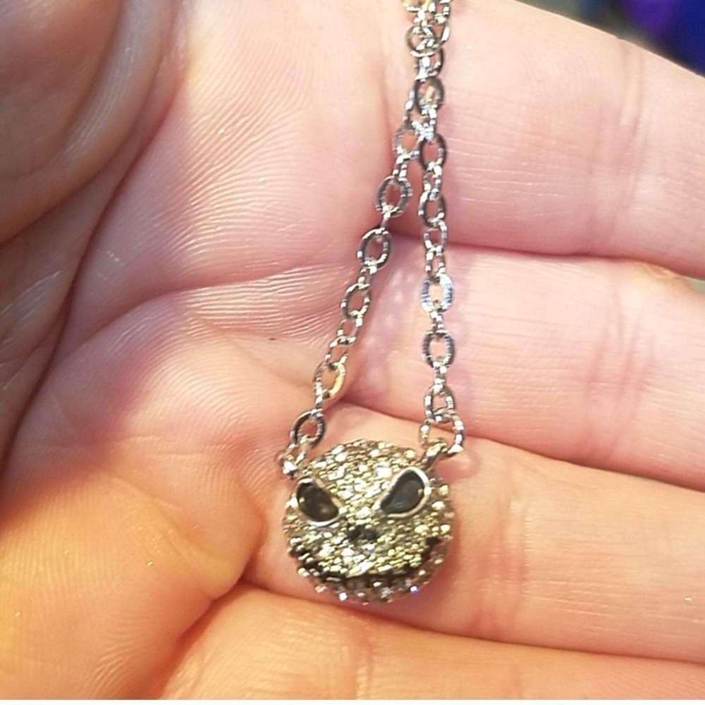 Jack Skellington silver and crystals Necklace Nightmare Before Christmas - Picture 4 of 7